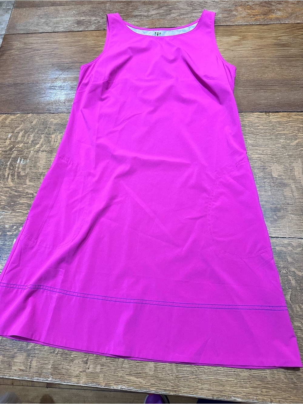Title Nine Pink Polka Dot Activewear dress pockets sz med
